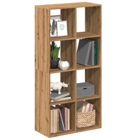 Kamerscherm / boekenkast 69,5x29x137,5 cm hout artisanaal eiken 1