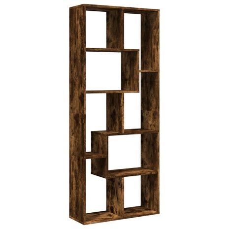 Kamerscherm / boekenkast 67x25x161,5 cm hout gerookt eiken 2