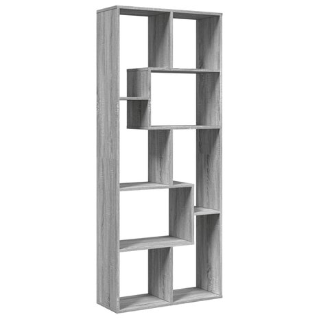 Kamerscherm / boekenkast 67x25x161,5 cm hout grijs sonoma eiken 7