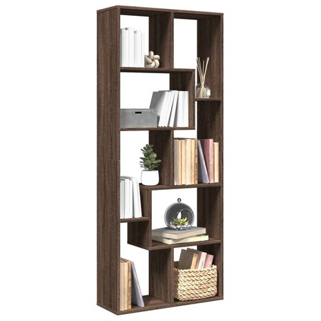 Kamerscherm / boekenkast 67x25x161,5 cm hout bruin eikenkleur 1