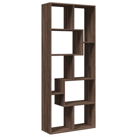 Kamerscherm / boekenkast 67x25x161,5 cm hout bruin eikenkleur 2