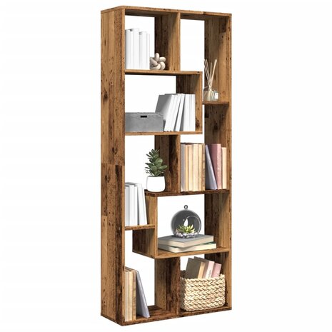 Kamerscherm / boekenkast 67x25x161,5 cm hout oud houtkleur 1