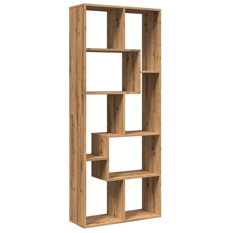 Kamerscherm / boekenkast 67x25x161,5 cm hout artisanaal eiken 2