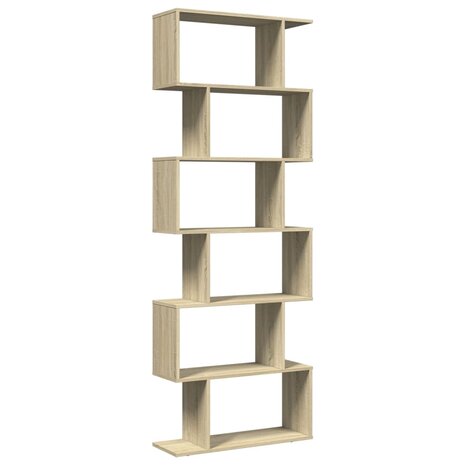 Kamerscherm / boekenkast 6-laags 70x24x193 cm hout sonoma eiken 2