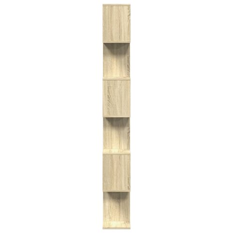 Kamerscherm / boekenkast 6-laags 70x24x193 cm hout sonoma eiken 6