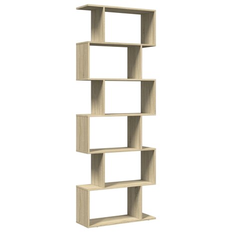 Kamerscherm / boekenkast 6-laags 70x24x193 cm hout sonoma eiken 7