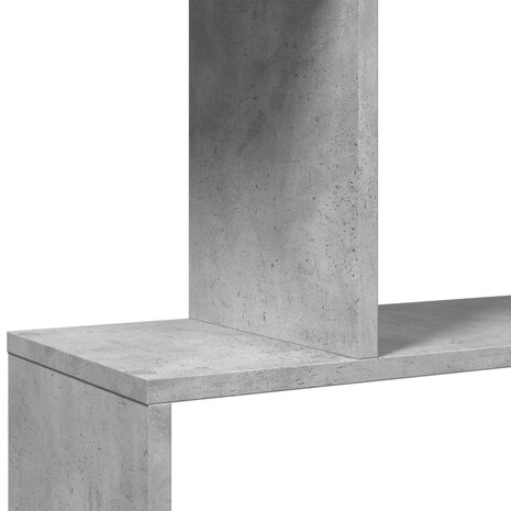 Kamerscherm / boekenkast 6-laags 70x24x193 cm hout betongrijs 9