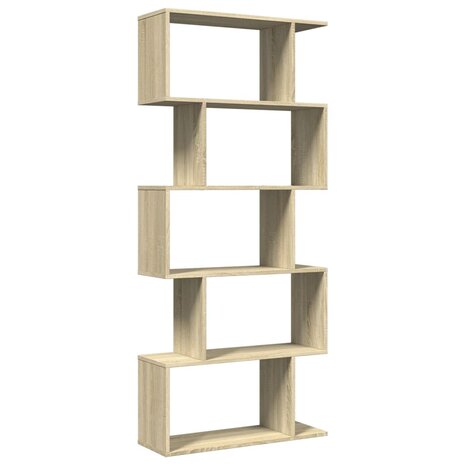 Kamerscherm / boekenkast 5-laags 70x24x161 cm hout sonoma eiken 2