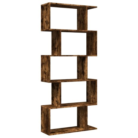 Kamerscherm / boekenkast 5-laags 70x24x161 cm hout gerookt eik 2