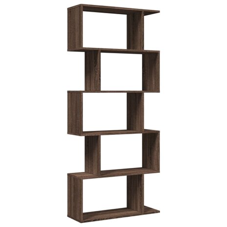 Kamerscherm / boekenkast 5-laags 70x24x161 cm hout bruin eiken 2