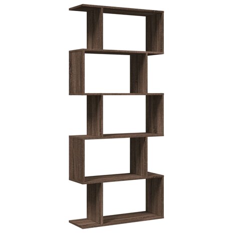 Kamerscherm / boekenkast 5-laags 70x24x161 cm hout bruin eiken 7