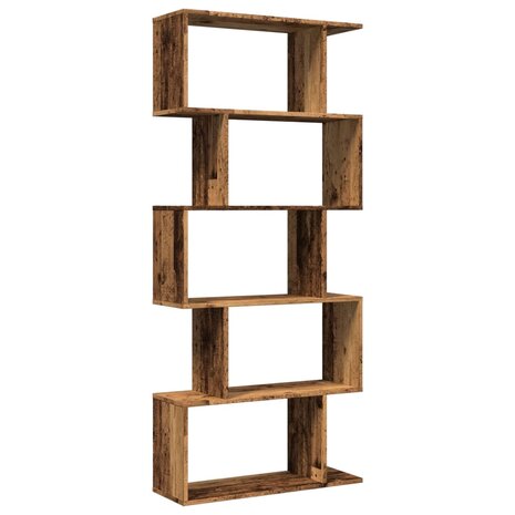 Kamerscherm / boekenkast 5-laags 70x24x161 cm hout oud hout 2