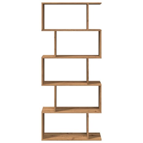 Kamerscherm / boekenkast 5-laags 70x24x161 cm hout artisanaal 5