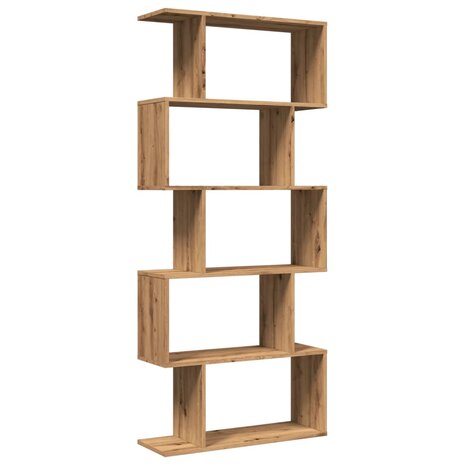 Kamerscherm / boekenkast 5-laags 70x24x161 cm hout artisanaal 7