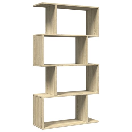 Kamerscherm / boekenkast 4-laags 70x24x129 cm hout sonoma eiken 7