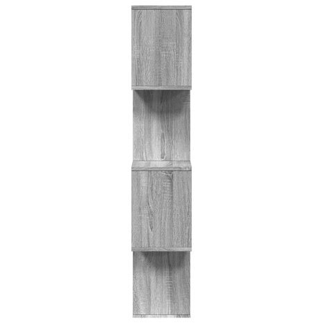 Kamerscherm / boekenkast 4-laags 70x24x129 cm hout grijs sonoma 6