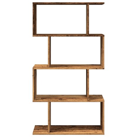 Kamerscherm / boekenkast 4-laags 70x24x129 cm hout oud hout 5