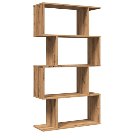 Kamerscherm / boekenkast 4-laags 70x24x129 cm hout artisanaal 2