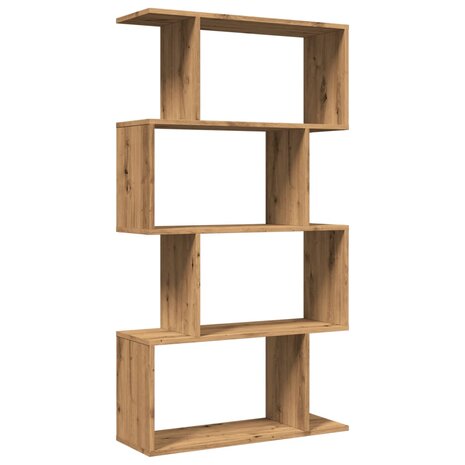 Kamerscherm / boekenkast 4-laags 70x24x129 cm hout artisanaal 7