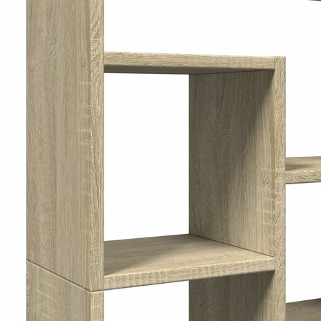 Boekenkast 72x20x120 cm bewerkt hout sonoma eikenkleurig 9