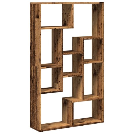 Boekenkast 72x20x120 cm bewerkt hout oud houtkleurig 7