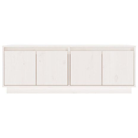 Tv-meubel 110x34x40 cm massief grenenhout wit 5