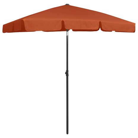 Strandparasol 180x120 cm terracottakleurig 2