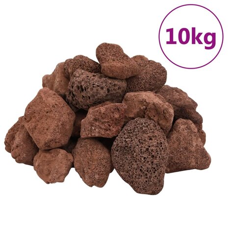 Lavastenen 10 kg 5-8 cm rood 2