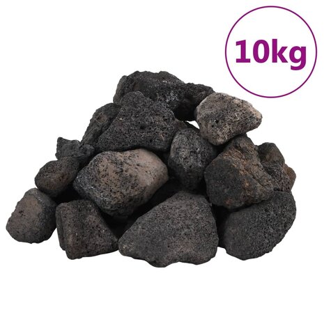 Lavastenen 10 kg 5-8 cm zwart 2