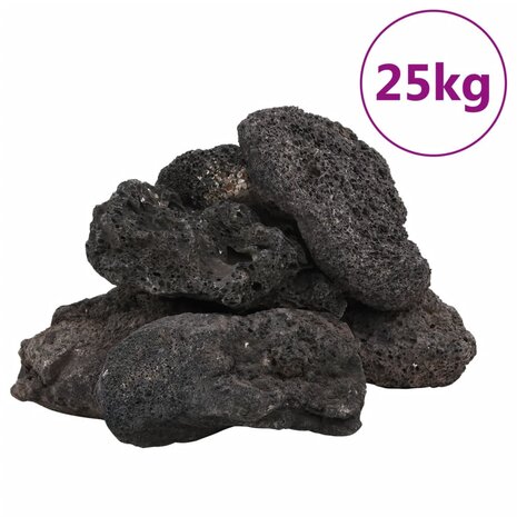 Lavastenen 25 kg 10-30 cm zwart 2