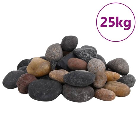 Kiezelstenen gepolijst 5-8 cm 25 kg meerkleurig 1