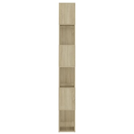 Boekenkast/kamerscherm 60x24x186 cm bewerkt hout sonoma eiken 6