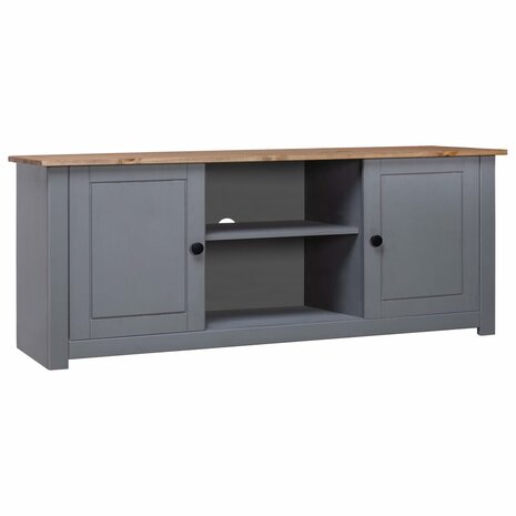 Tv-kast Panama Range 120x40x50 cm massief grenenhout grijs 1