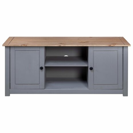 Tv-kast Panama Range 120x40x50 cm massief grenenhout grijs 5