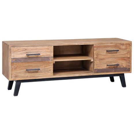 Tv-meubel 120x30x45 cm massief teakhout  1