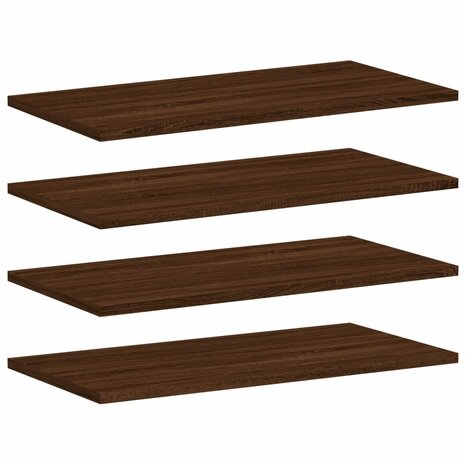 Wandschappen 4 st 60x30x1,5 cm bewerkt hout bruin eikenkleur 2