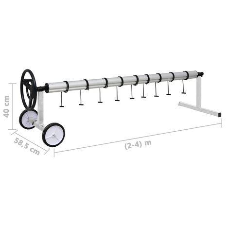 Zwembadhoesroller met roestvrijstalen frame 7