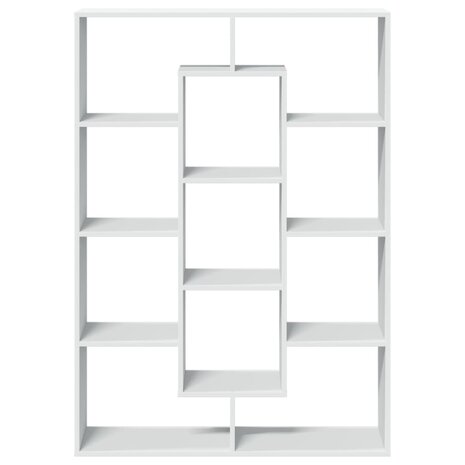 Boekenkast 102x29x143 cm bewerkt hout wit 5