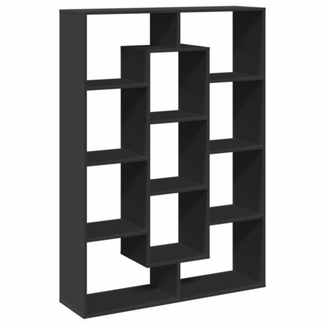 Boekenkast 102x29x143 cm bewerkt hout zwart 2