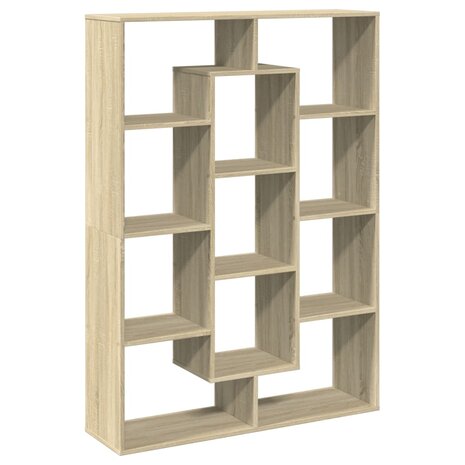 Boekenkast 102x29x143 cm bewerkt hout sonoma eikenkleurig 7