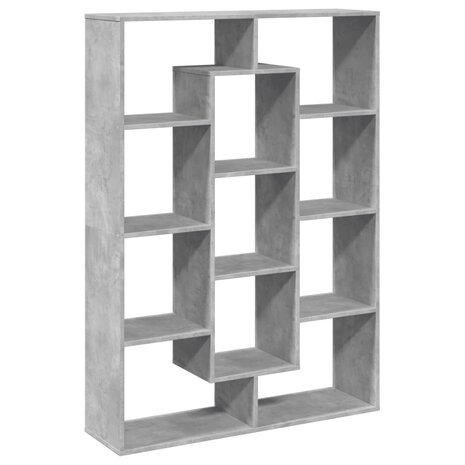 Boekenkast 102x29x143 cm bewerkt hout betongrijs 2