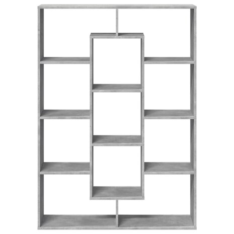 Boekenkast 102x29x143 cm bewerkt hout betongrijs 5