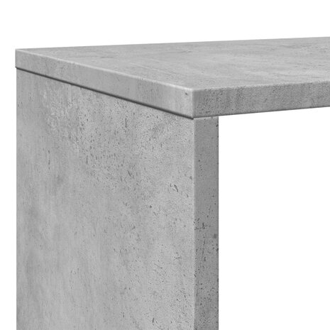 Boekenkast 102x29x143 cm bewerkt hout betongrijs 9