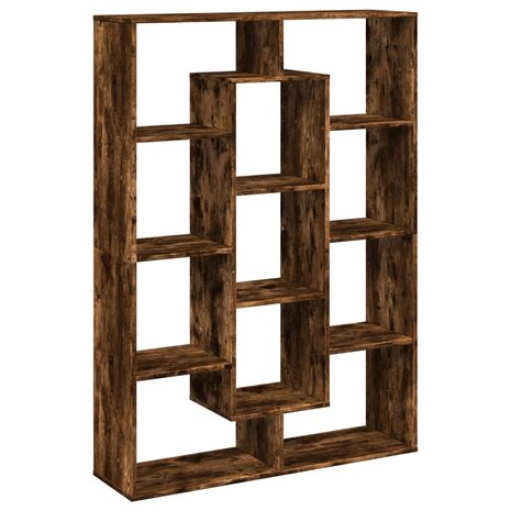 Boekenkast 102x29x143 cm bewerkt hout gerookt eikenkleurig 2