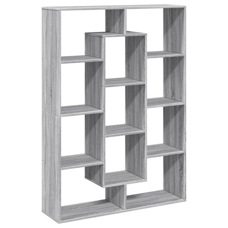 Boekenkast 102x29x143 cm bewerkt hout grijs sonoma eikenkleurig 2