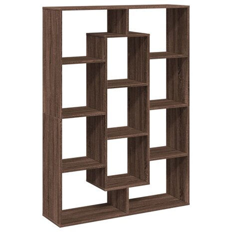 Boekenkast 102x29x143 cm bewerkt hout bruin eikenkleur 7