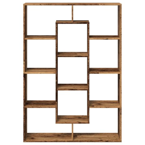 Boekenkast 102x29x143 cm bewerkt hout oud houtkleurig 5