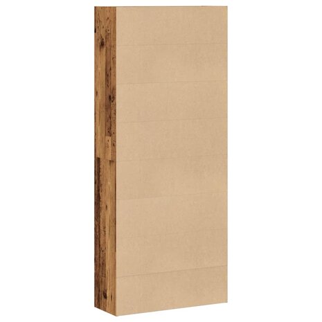 Boekenkast 80x30x189 cm bewerkt hout oud houtkleurig 6