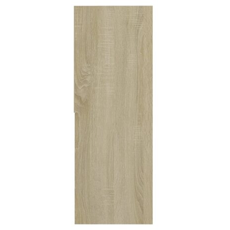 801882 Boekenkast Wit en Sonoma Eik 67x24x161 cm Bewerkt Hout 10