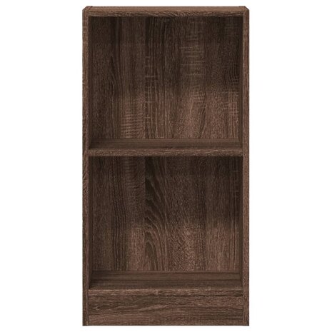 Boekenkast 40x24x76 cm bewerkt hout bruin eikenkleurig 4